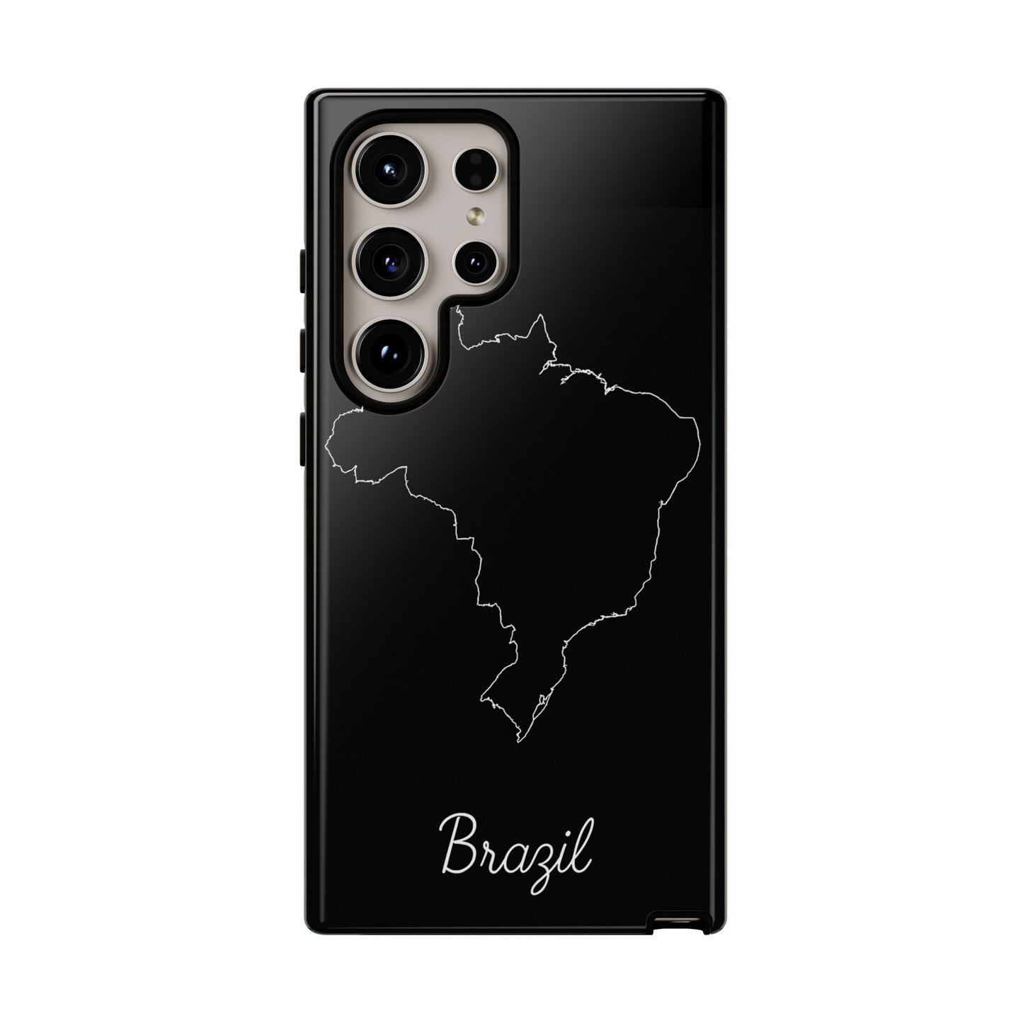 Brazil Outline Phone Case – Minimal Country Map Tough Case (iPhone, Samsung, Pixel)