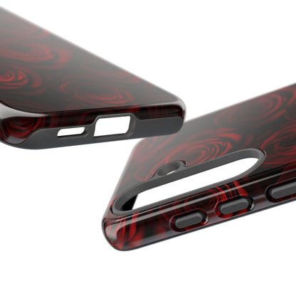Dark Red Rose Phone Case – Gothic Floral Tough Case (iPhone, Samsung, Pixel)