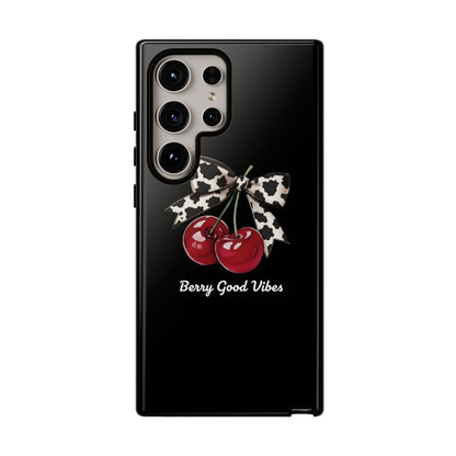 Cherry Cow Print Phone Case | Coquette Bow Aesthetic iPhone & Samsung Tough Case