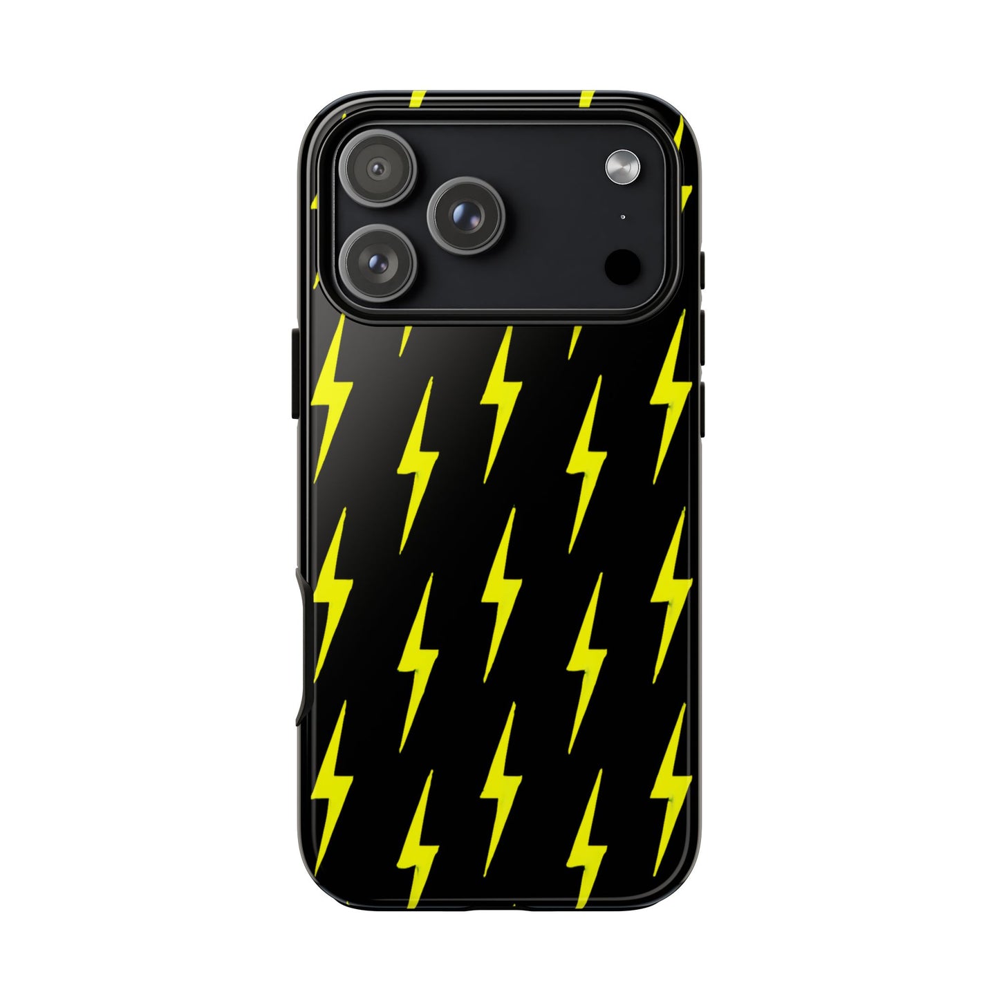 Yellow Lightning Bolt Tough Phone Case | Bold Electric Pattern Case for Iphone, Samsung Galaxy and Pixel