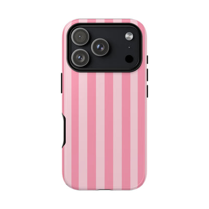 Pink Stripe Phone Case – Pastel Coquette Aesthetic Tough Protective Case