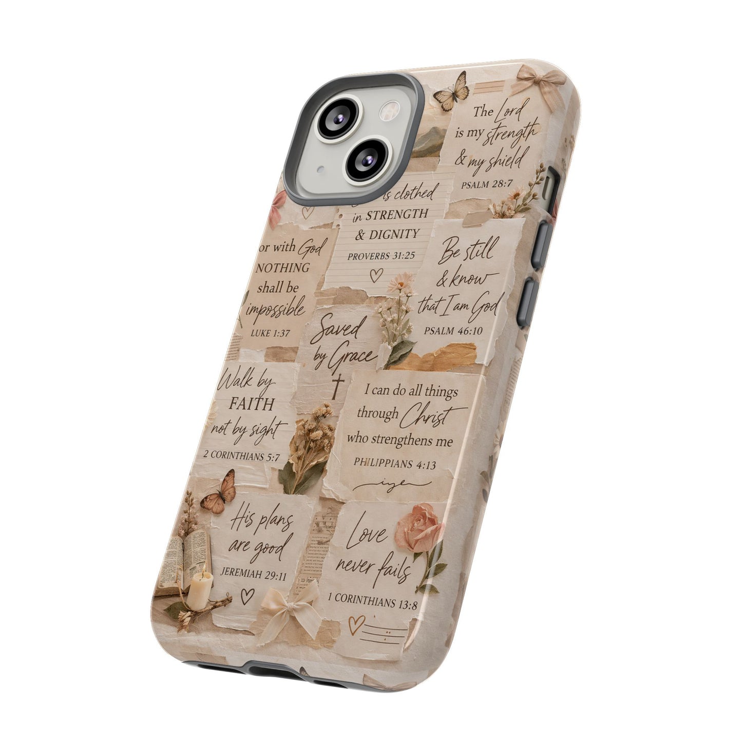 Christian Bible Verse Phone Case | Faith Scripture Aesthetic Floral Christian Case