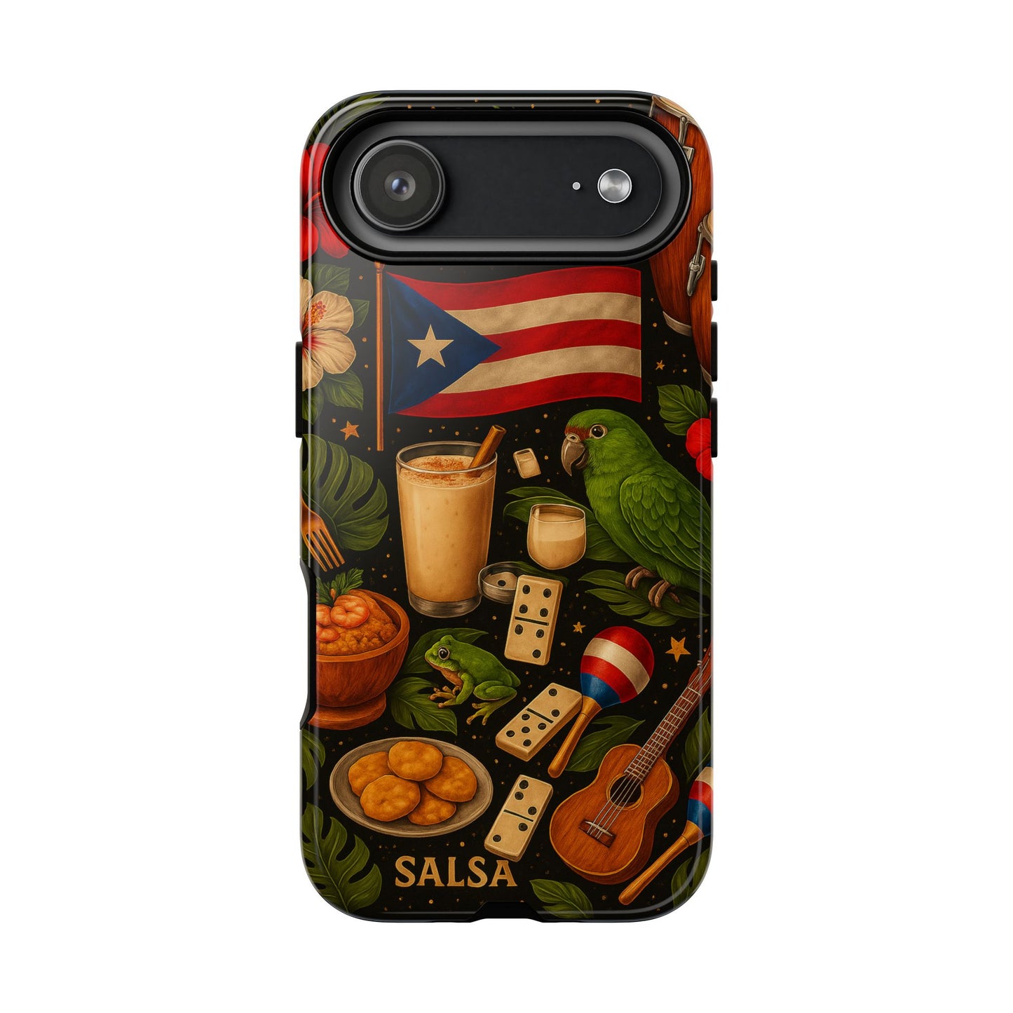 Puerto Rican Culture Phone Case | Boricua Icons Caribbean Aesthetic Tough Protective Case