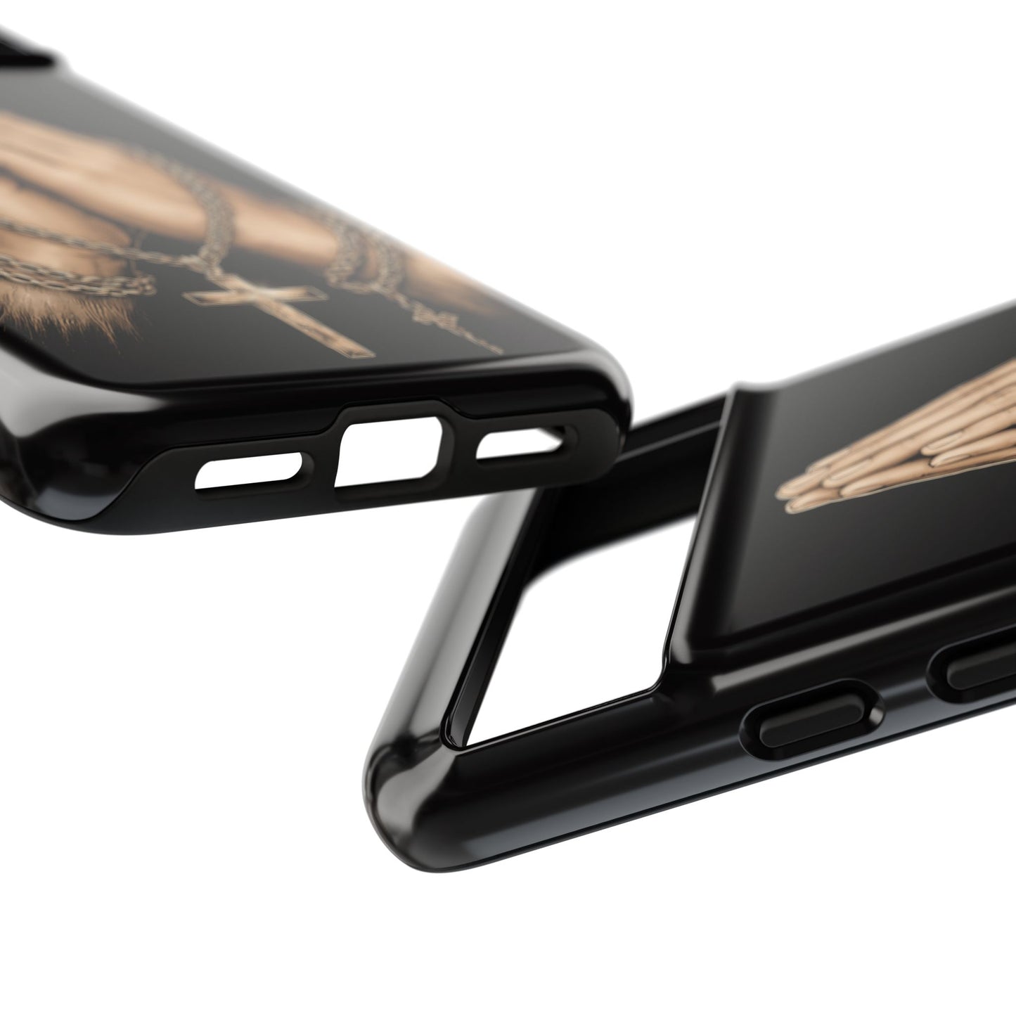 Praying Hands Cross Phone Case – Christian Faith Scripture Cover