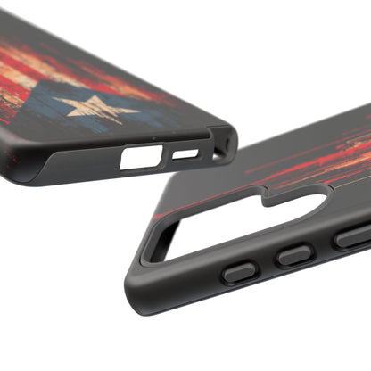 Puerto Rico Flag Phone Case | Distressed Puerto Rican Flag Tough Case | Boricua Pride Protective iPhone Samsung Cover