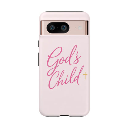 Gods Child Phone Case Christian Pink Aesthetic Tough iPhone Case