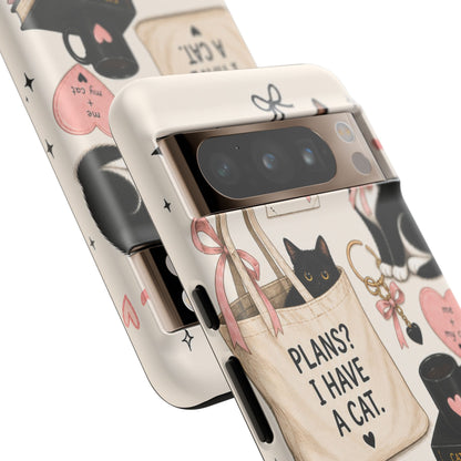 Cat Lover Phone Case | Plans? I Have A Cat Cute Aesthetic Cover
