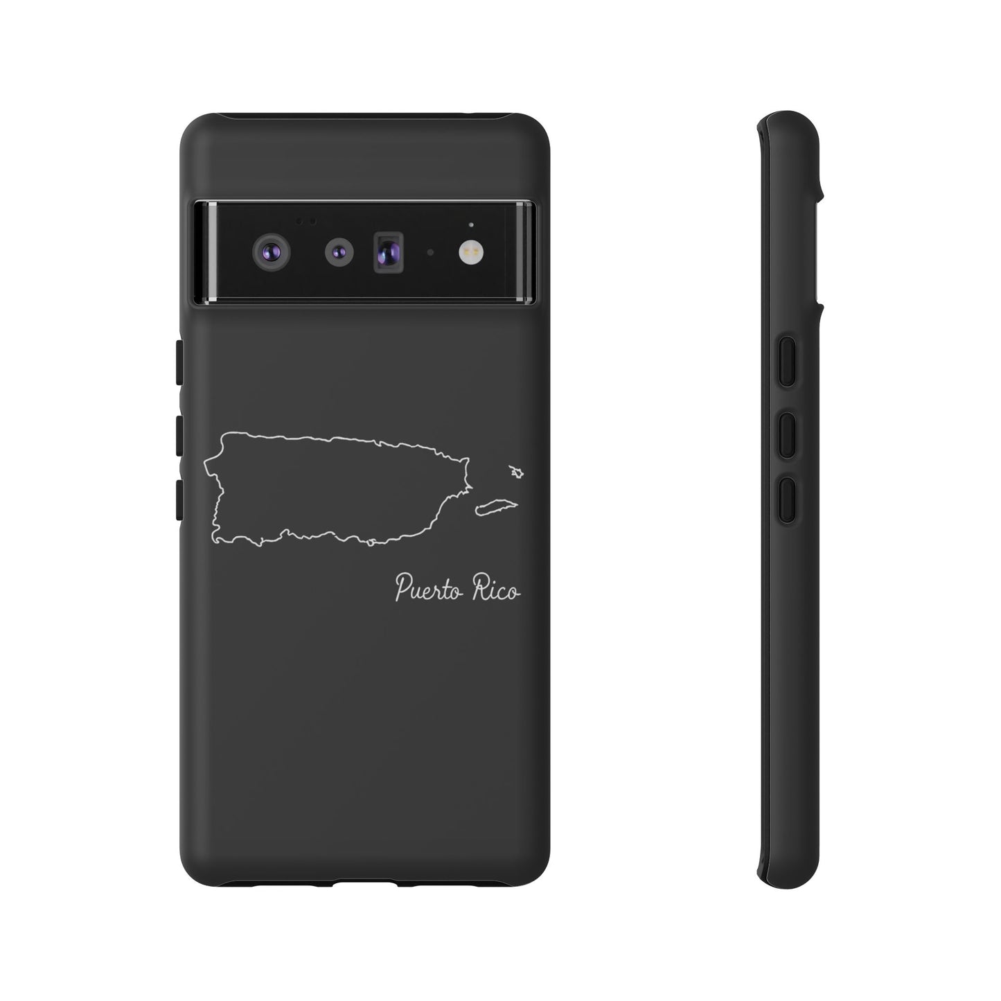 Puerto Rico Outline Phone Case – Minimal Country Map Tough Case (iPhone, Samsung, Pixel)