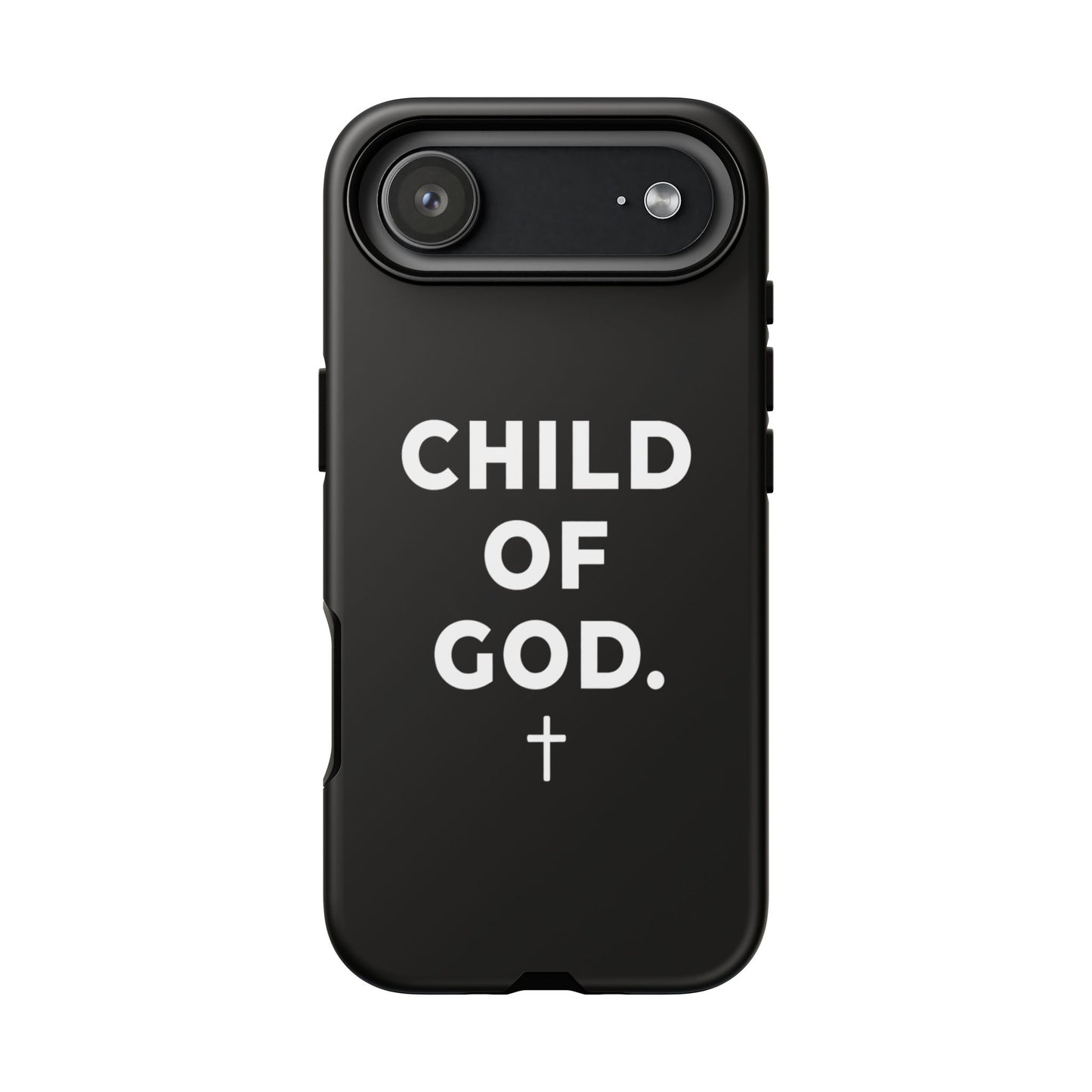 Child of God Phone Case Christian Black Aesthetic Cross Tough Cover