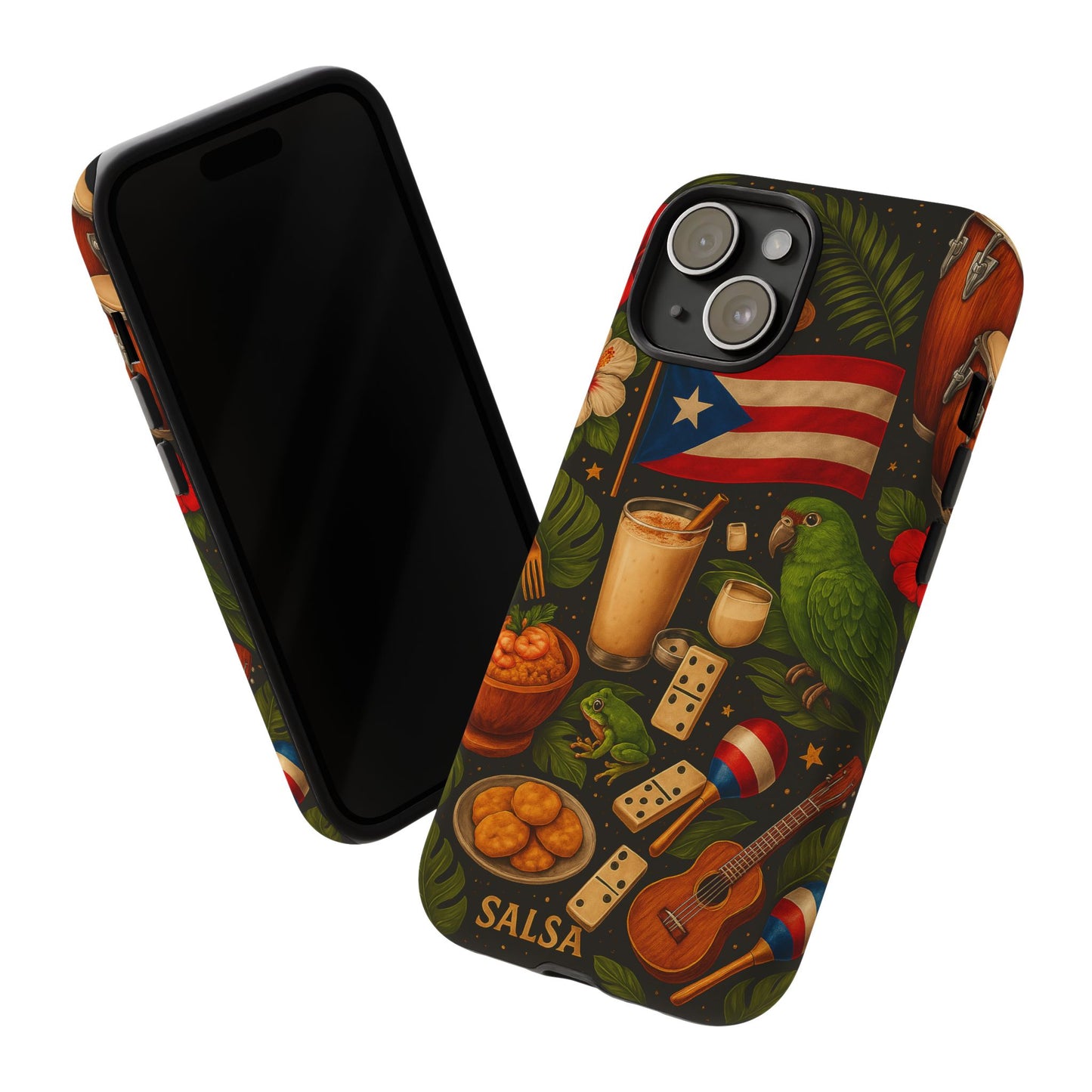 Puerto Rican Culture Phone Case | Boricua Icons Caribbean Aesthetic Tough Protective Case