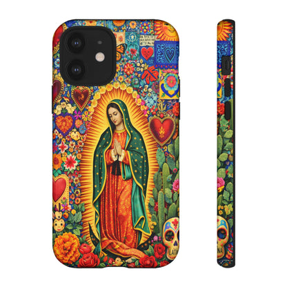 Virgin Mary Guadalupe Phone Case Mexican Folk Art Tough Cover iPhone Samsung