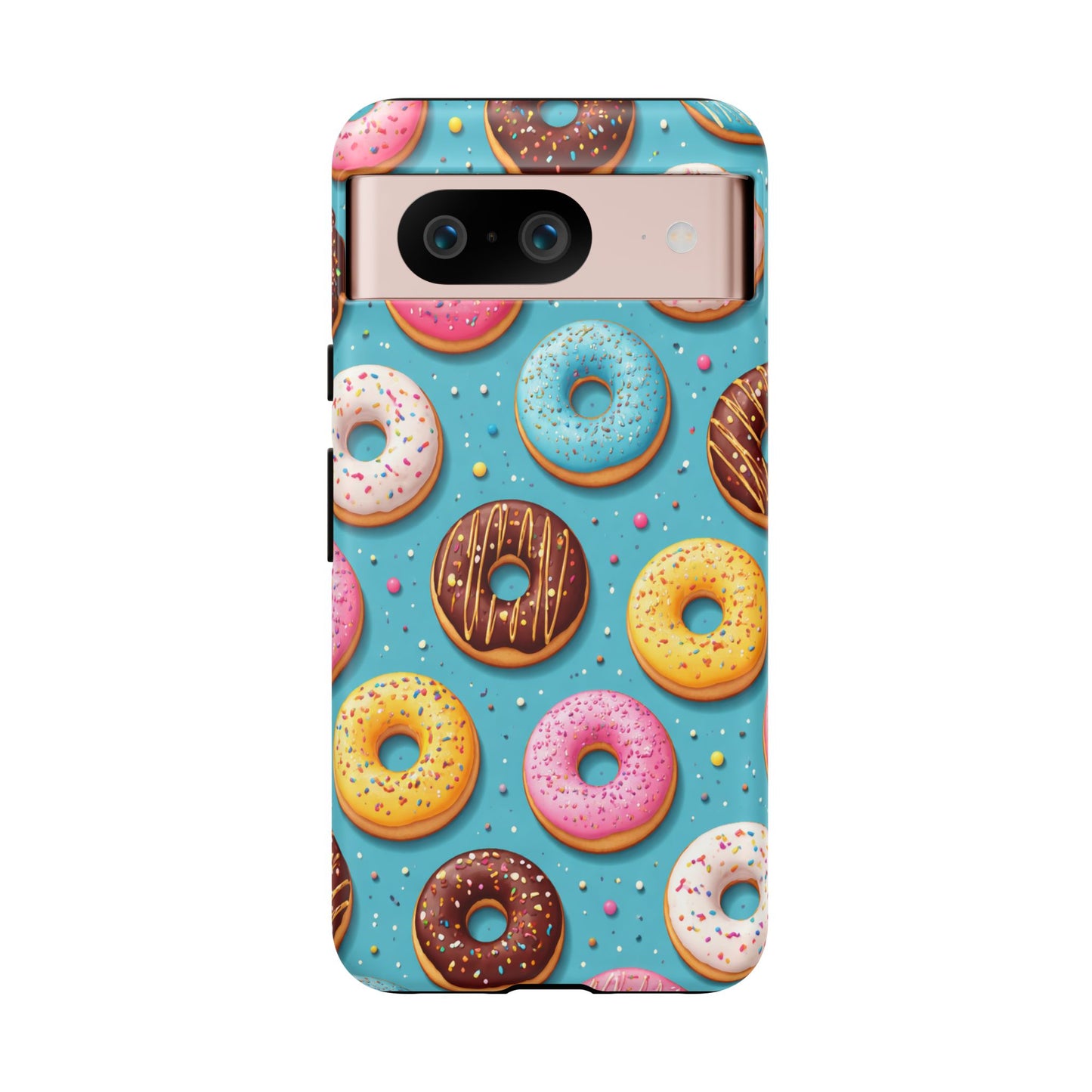 Cute Donut Pattern Phone Case – Colorful Sprinkles Dessert Design for Iphone, Samsung Galaxy and Pixel