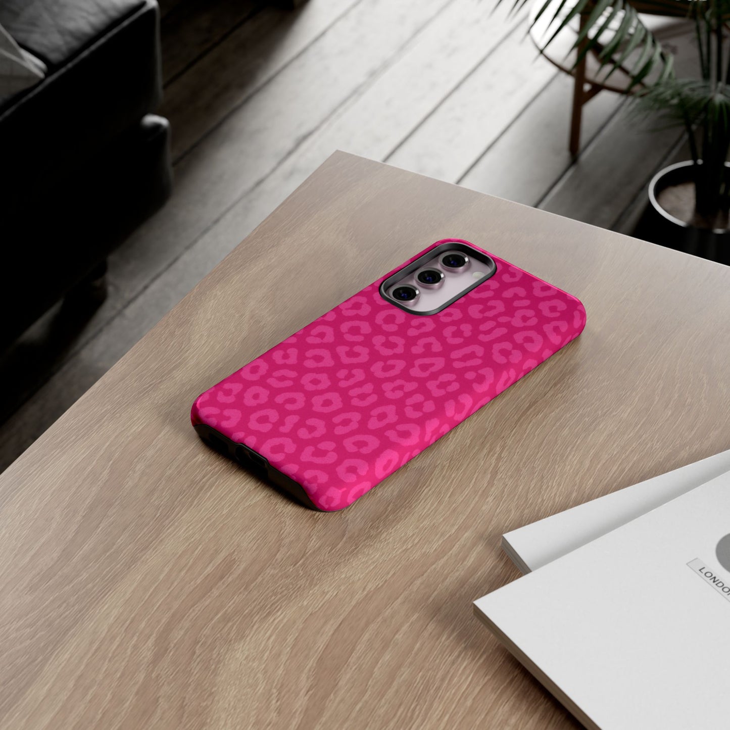 Hot Pink Leopard Print Phone Case – Bold Coquette Leopard Tough Case