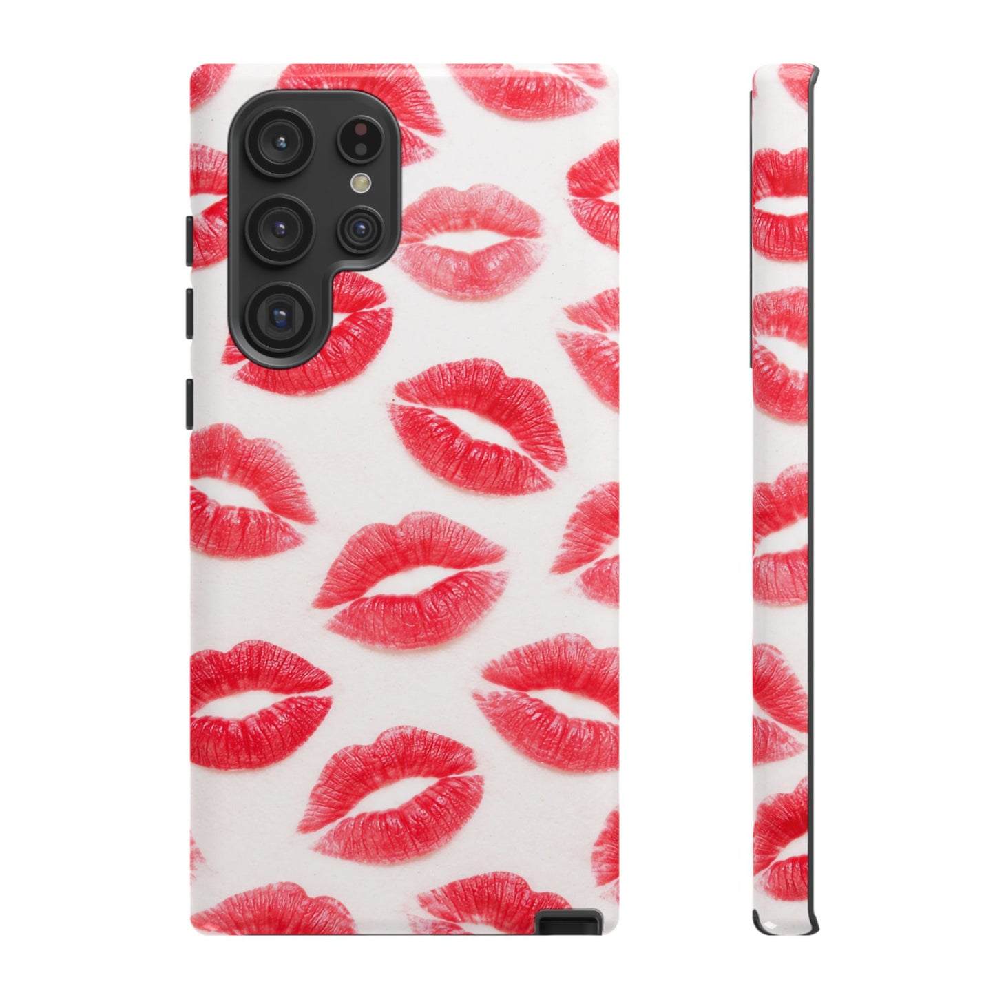 Red Lipstick Kiss Phone Case – Sexy Lip Print Pattern Tough Protective Cover