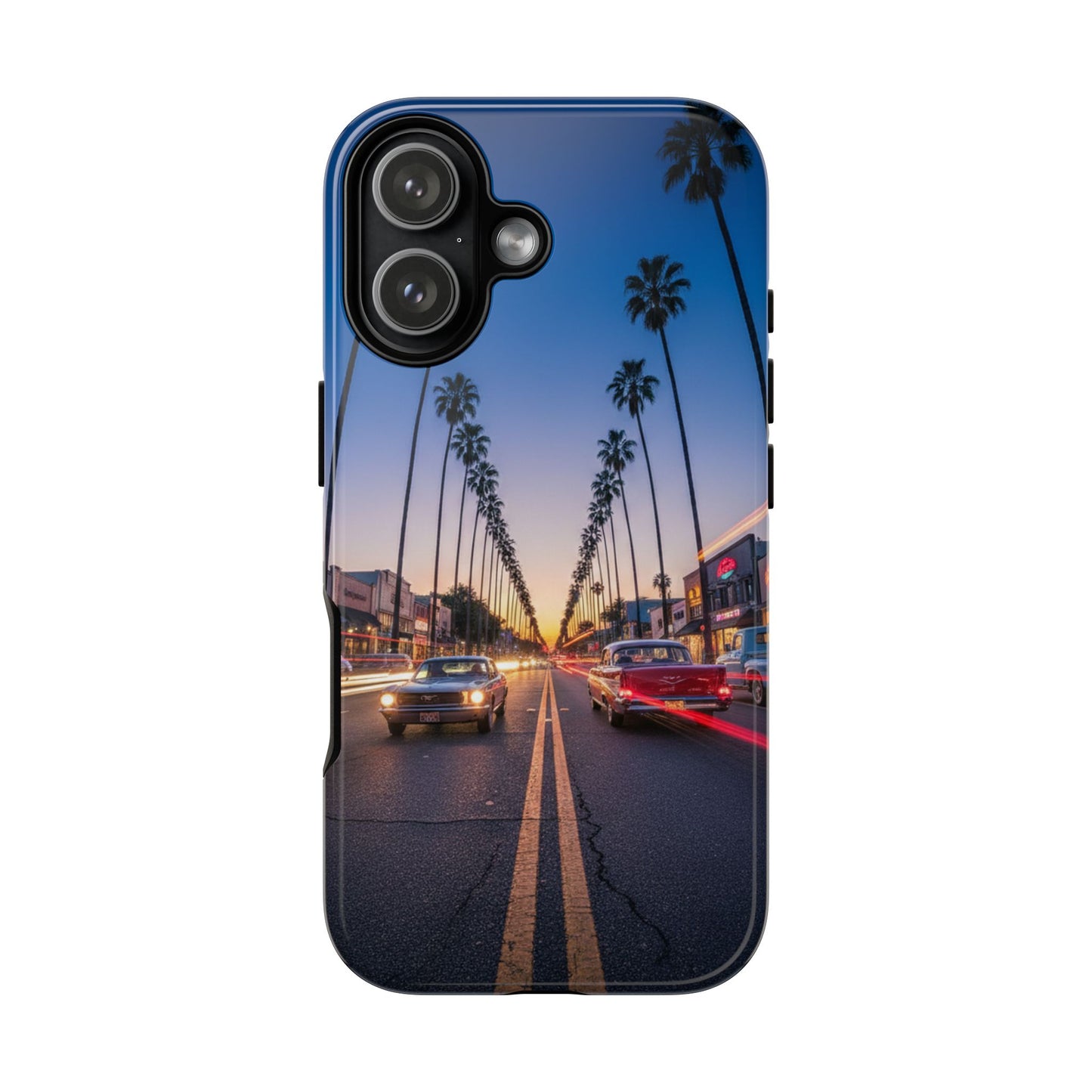 LA Sunset Boulevard Phone Case | Palm Tree Sunset Aesthetic | City Night Tough Case