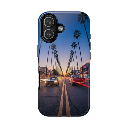 LA Sunset Boulevard Phone Case | Palm Tree Sunset Aesthetic | City Night Tough Case