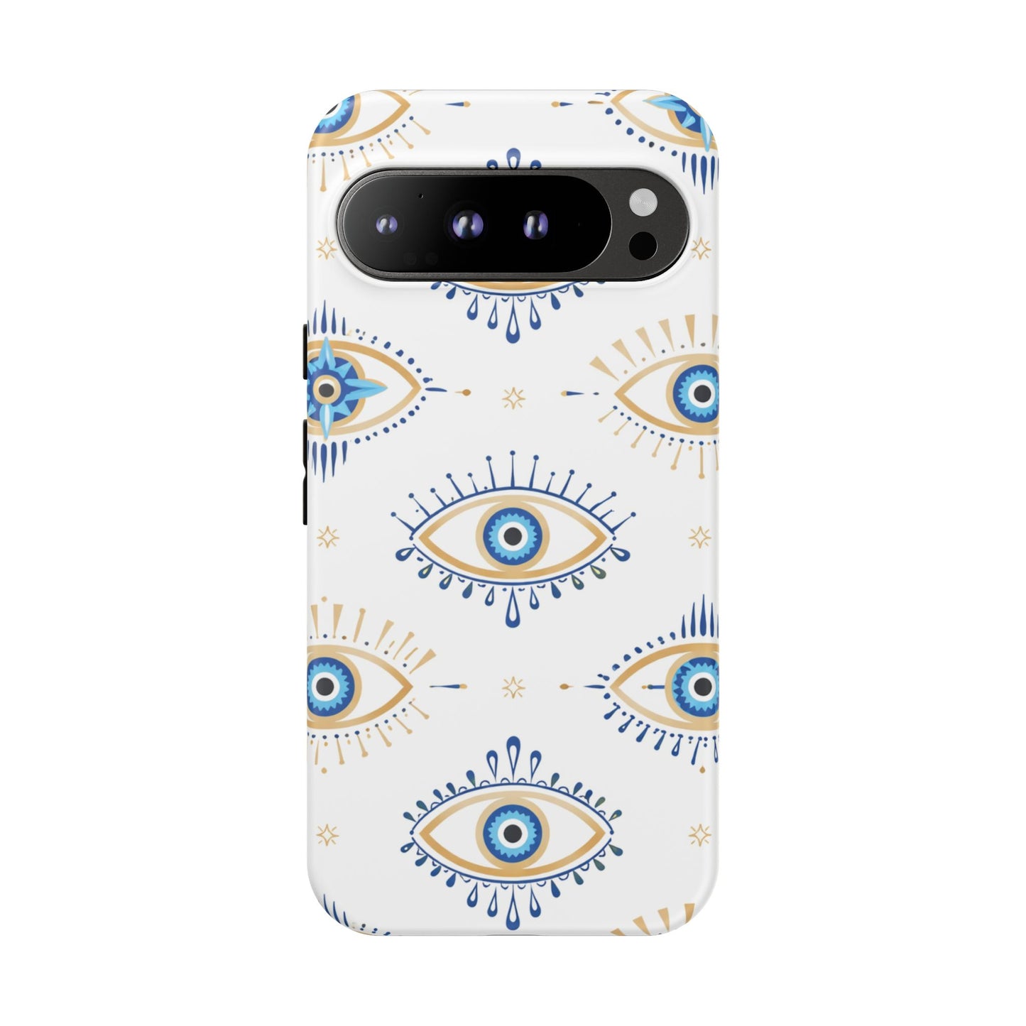 Blue Evil Eye Phone Case – Protective Slim Shockproof Cover for Iphone, Samsung Galaxy and Pixel