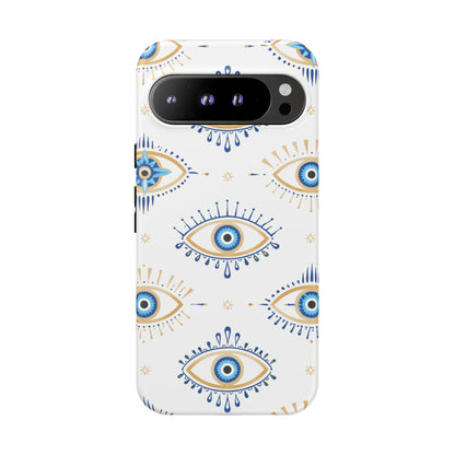 Blue Evil Eye Phone Case – Protective Slim Shockproof Cover for Iphone, Samsung Galaxy and Pixel