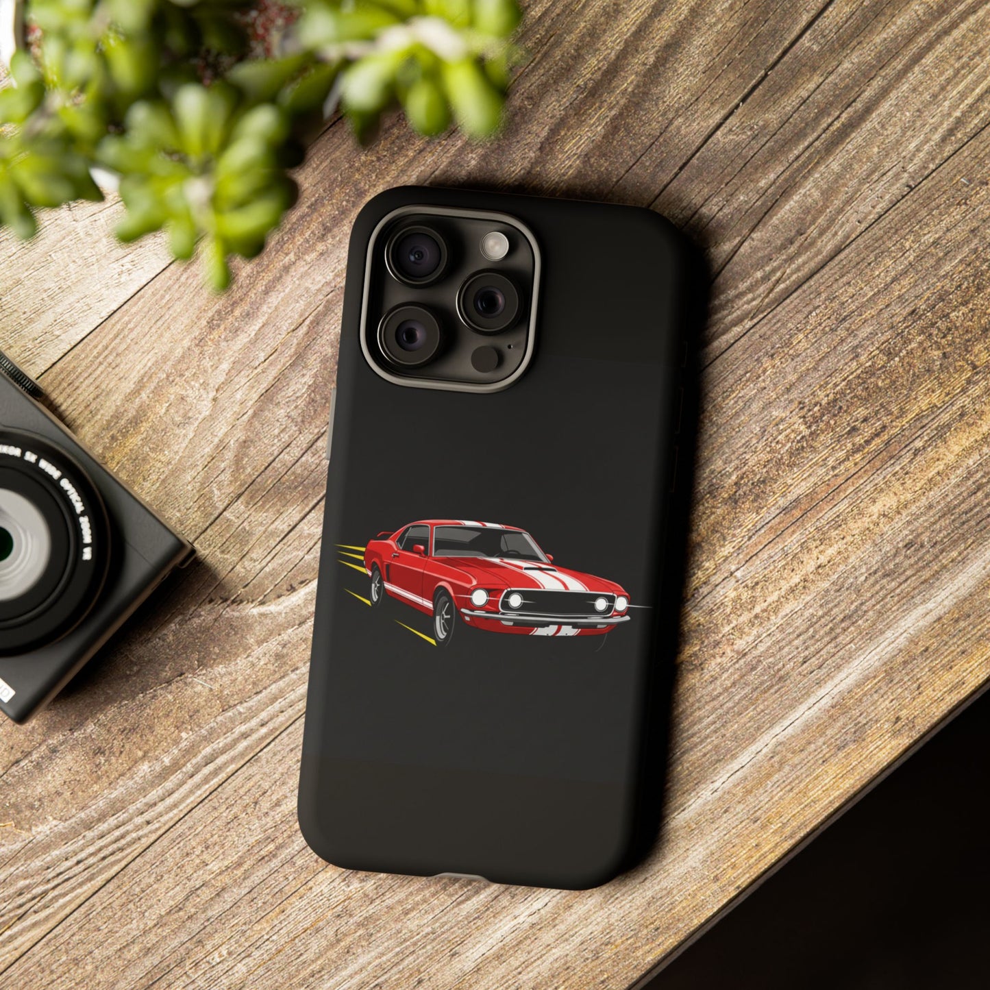 Red Muscle Car Phone Case – Classic Car Racing Tough Protective Case