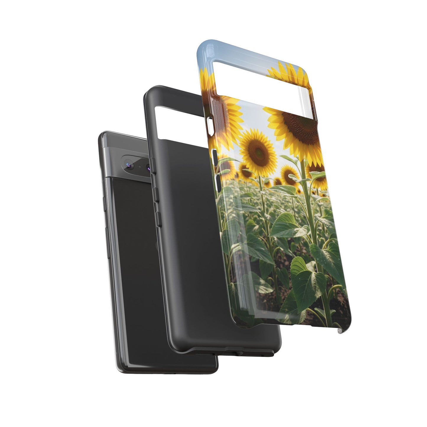 Sunflower Field Phone Case | Golden Hour Floral Aesthetic | Bright Summer Tough Case