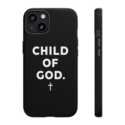 Child of God Phone Case Christian Black Aesthetic Cross Tough Cover