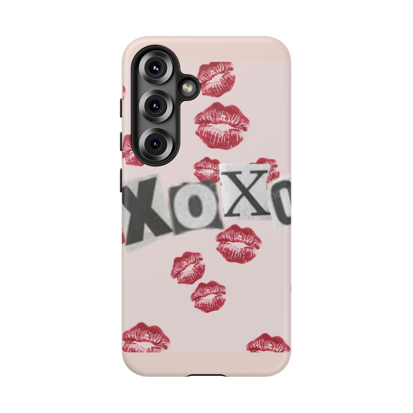 XOXO Kiss Print Phone Case | Coquette Valentine Aesthetic | Cute Pink Lipstick Kiss Tough Case for iPhone & Samsung