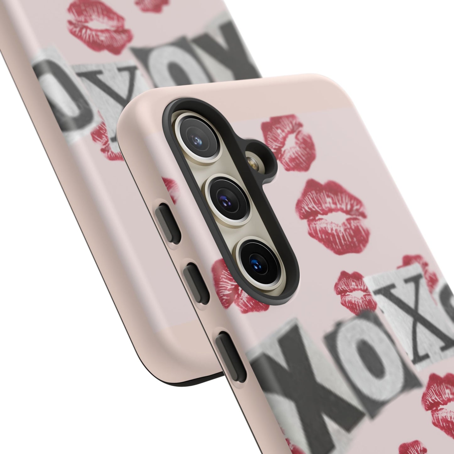 XOXO Kiss Print Phone Case | Coquette Valentine Aesthetic | Cute Pink Lipstick Kiss Tough Case for iPhone & Samsung