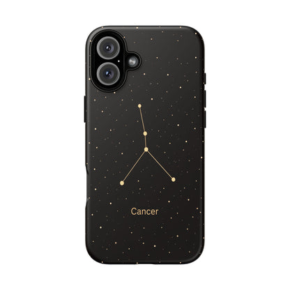 Cancer Zodiac Constellation Phone Case – Luxe Gold Celestial Cover