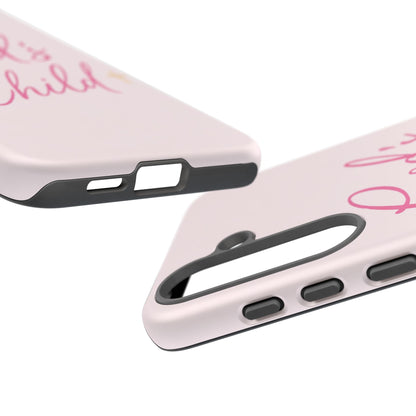 Gods Child Phone Case Christian Pink Aesthetic Tough iPhone Case