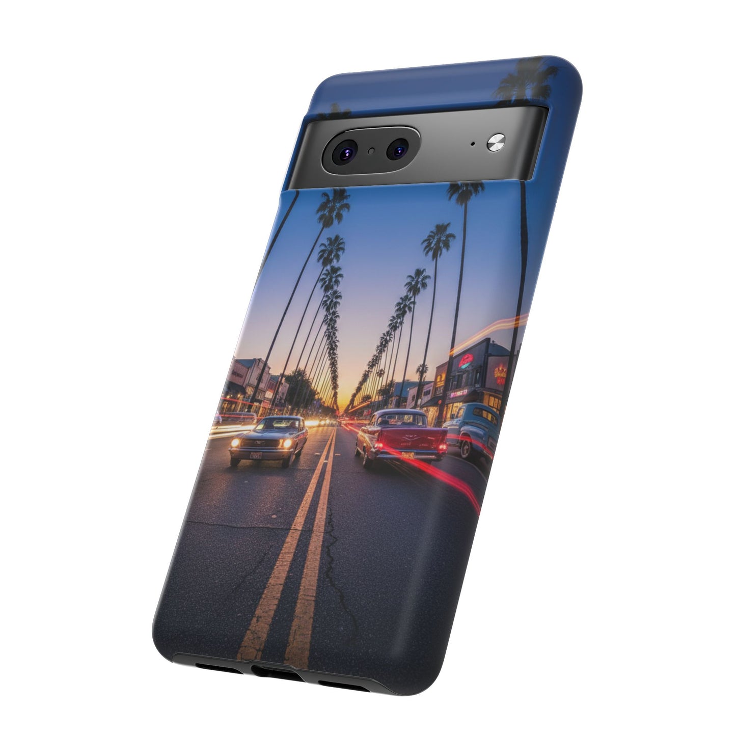LA Sunset Boulevard Phone Case | Palm Tree Sunset Aesthetic | City Night Tough Case