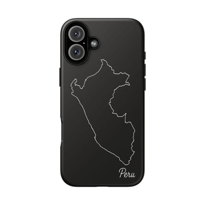 Peru Outline Phone Case – Minimal Country Map Tough Case (iPhone, Samsung, Pixel)