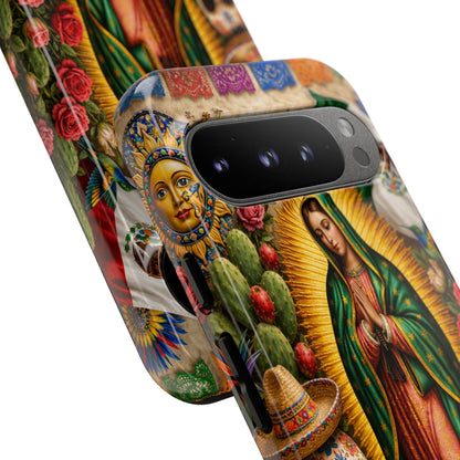 Virgen de Guadalupe Phone Case Mexican Floral iPhone Samsung Pixel Case