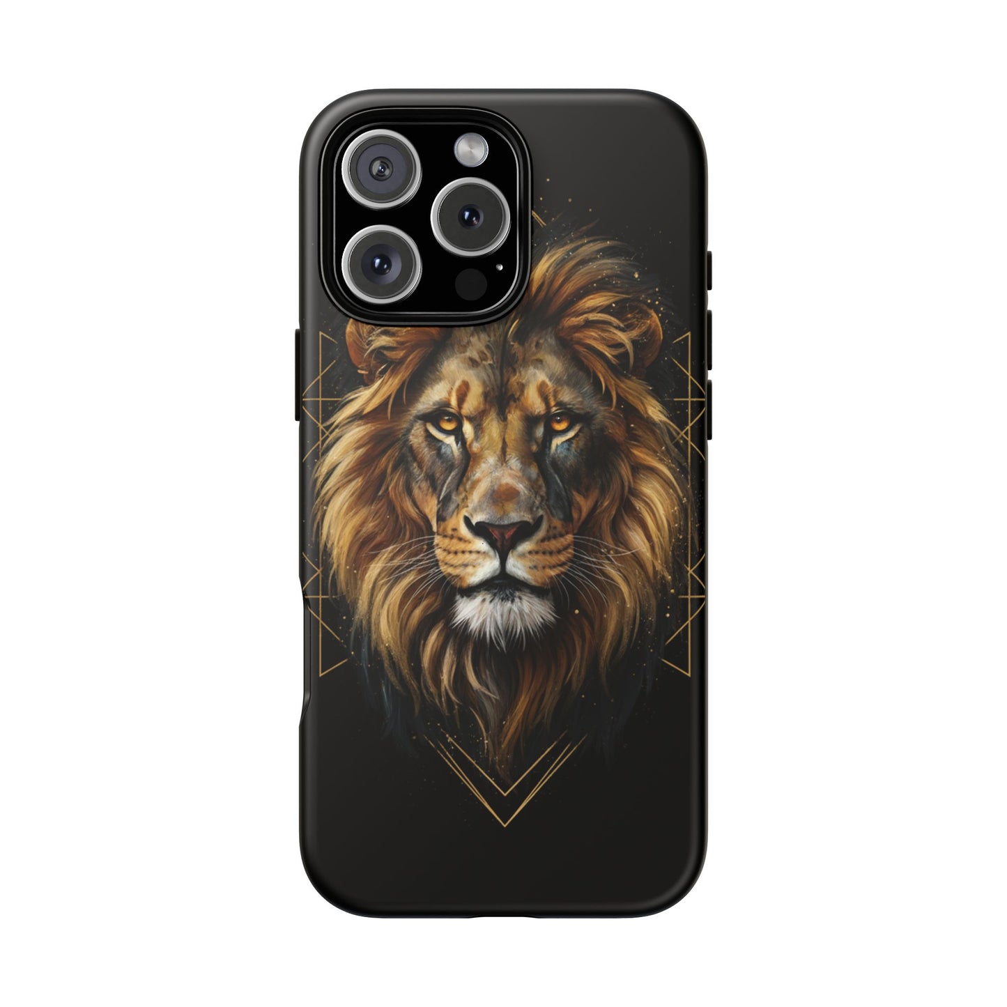 Majestic Lion Phone Case – Black Gold Luxury Lion Art Tough Protective Case