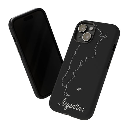 Argentina Outline Phone Case – Minimal Country Map Tough Case (iPhone, Samsung, Pixel)