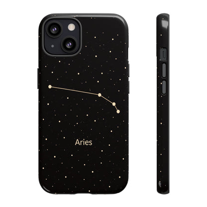 Aries Zodiac Constellation Phone Case – Luxe Gold Celestial Cover