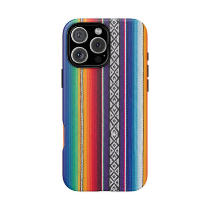 Serape Stripe Phone Case – Colorful Mexican Blanket Pattern Tough Case
