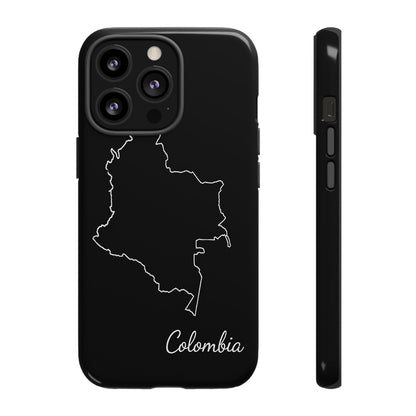 Colombia Outline Phone Case – Minimal Country Map Tough Case (iPhone, Samsung, Pixel)