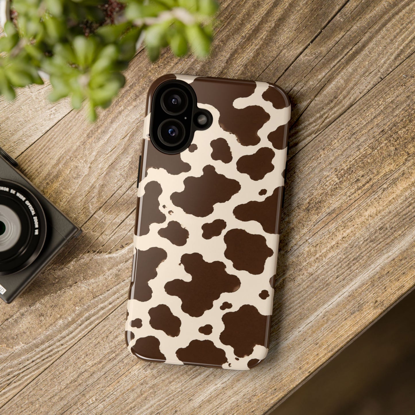 Western Cow Print Tough Phone Case for iPhone Samsung Galaxy Pixel