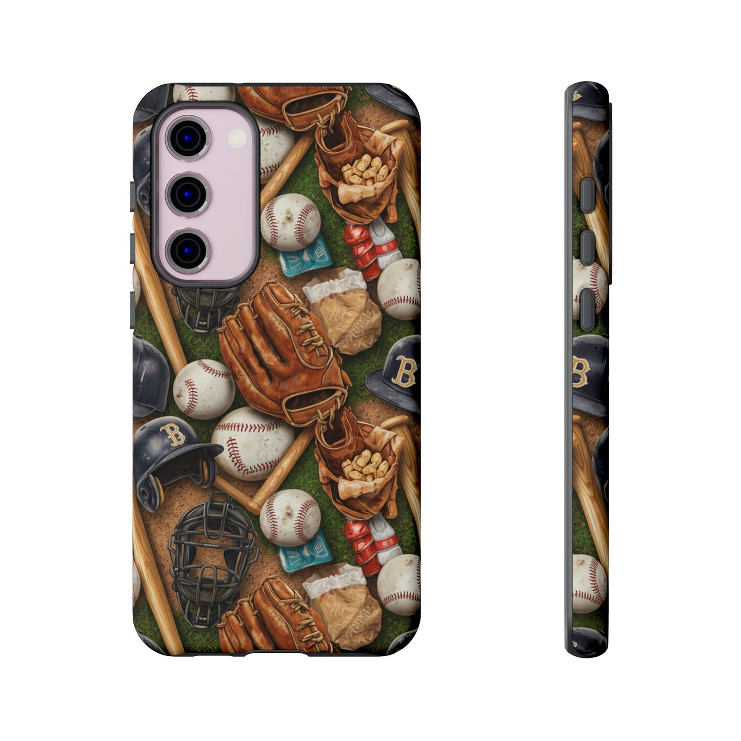 Baseball Gear Collage Phone Case – Vintage Baseball Equipment Sports Tough Case