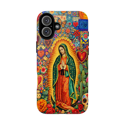 Virgin Mary Guadalupe Phone Case Mexican Folk Art Tough Cover iPhone Samsung