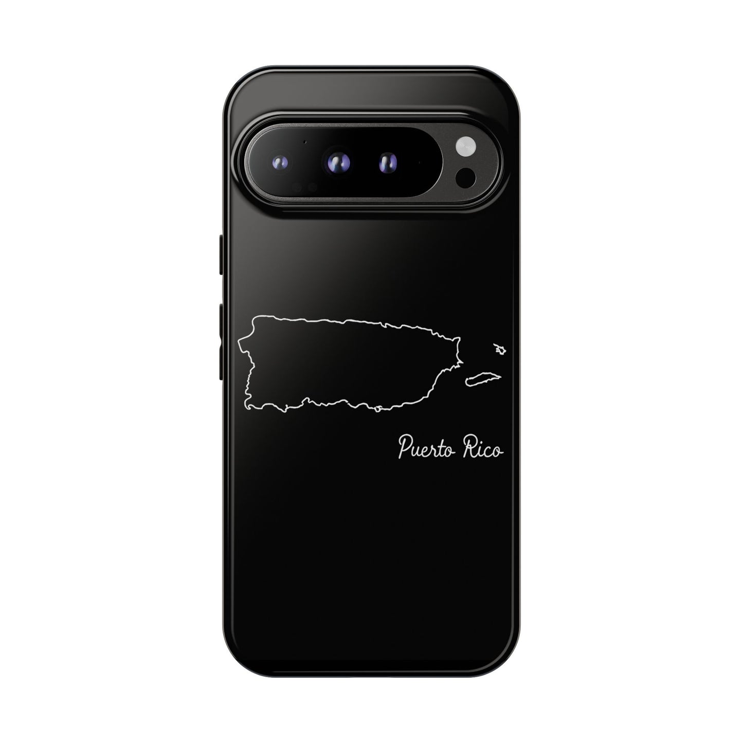 Puerto Rico Outline Phone Case – Minimal Country Map Tough Case (iPhone, Samsung, Pixel)