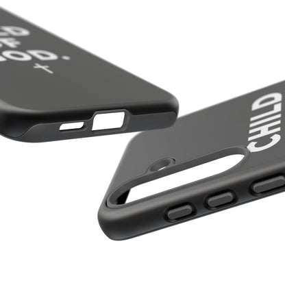 Child of God Phone Case Christian Black Aesthetic Cross Tough Cover
