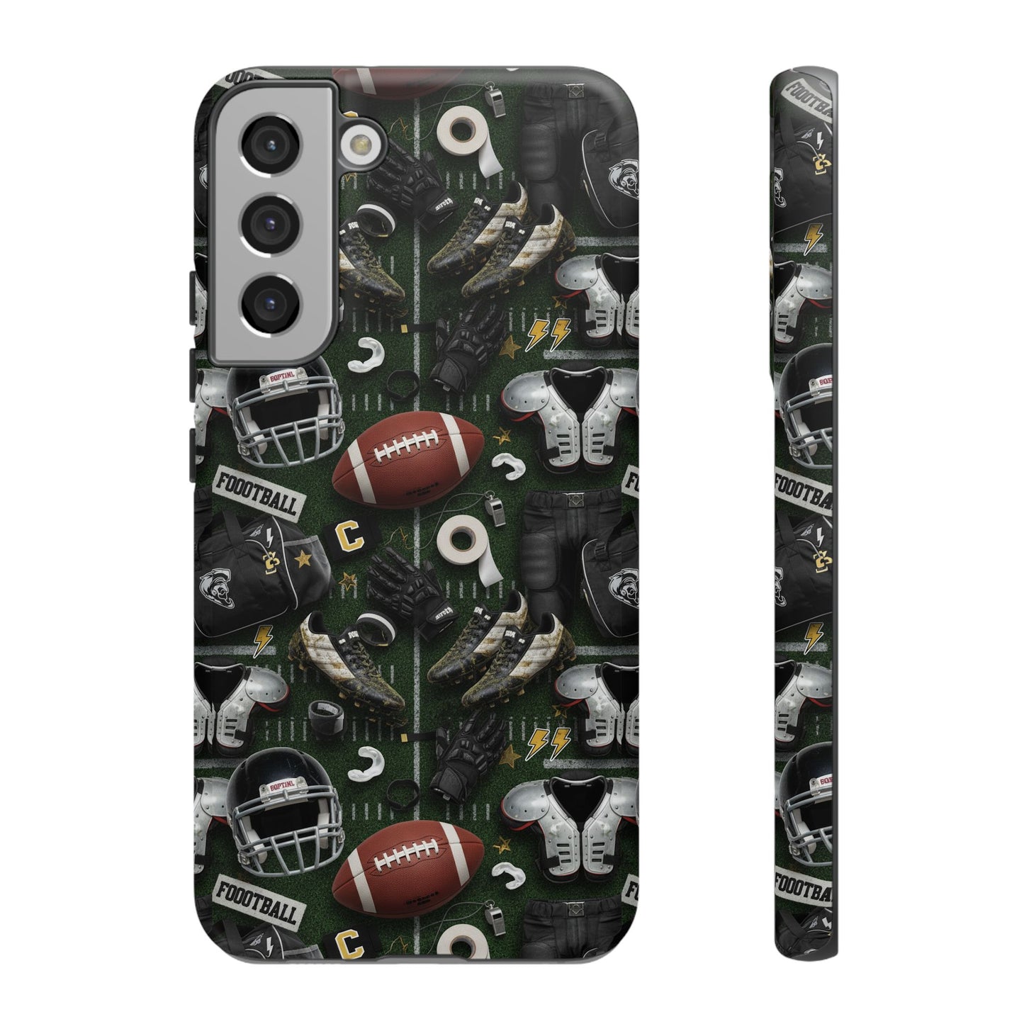 Football Pattern Phone Case – Sports Fan Tough Protective Game Day Case