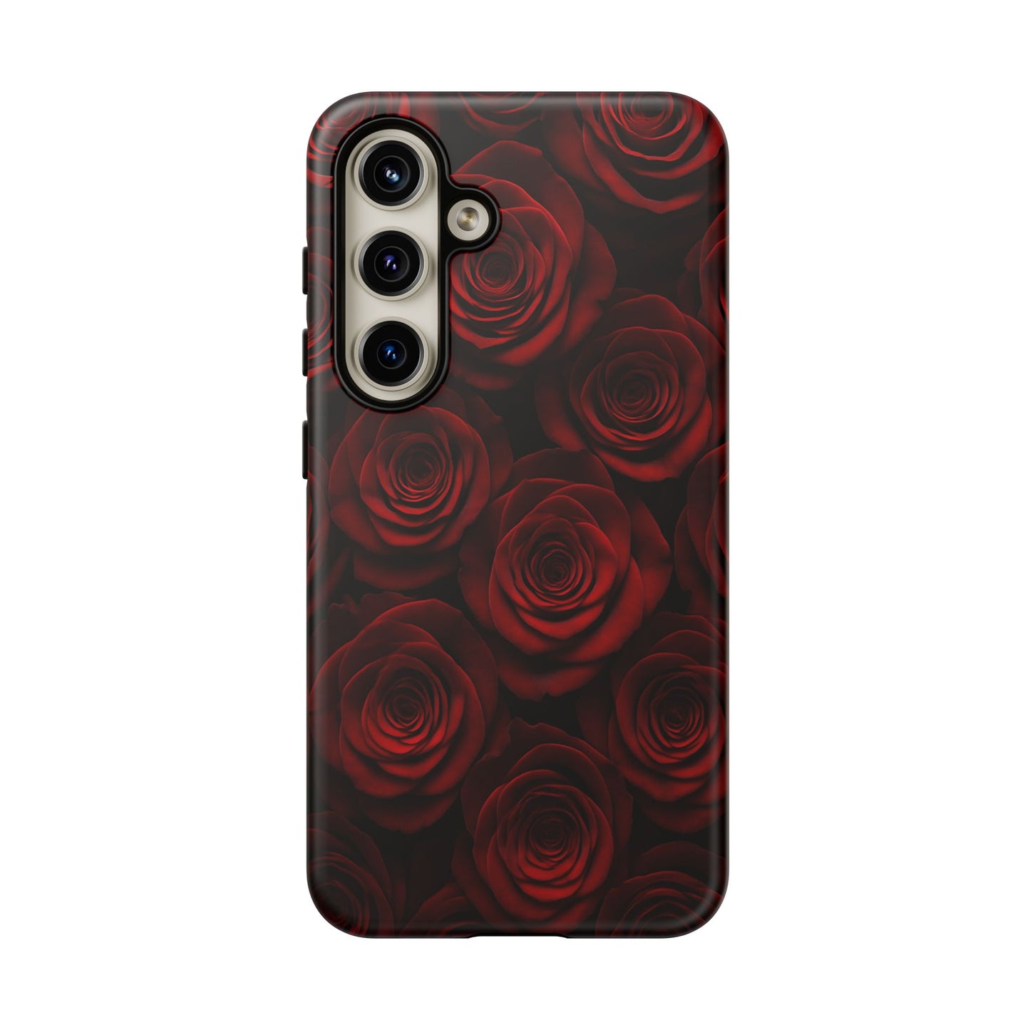 Dark Red Rose Phone Case – Gothic Floral Tough Case (iPhone, Samsung, Pixel)