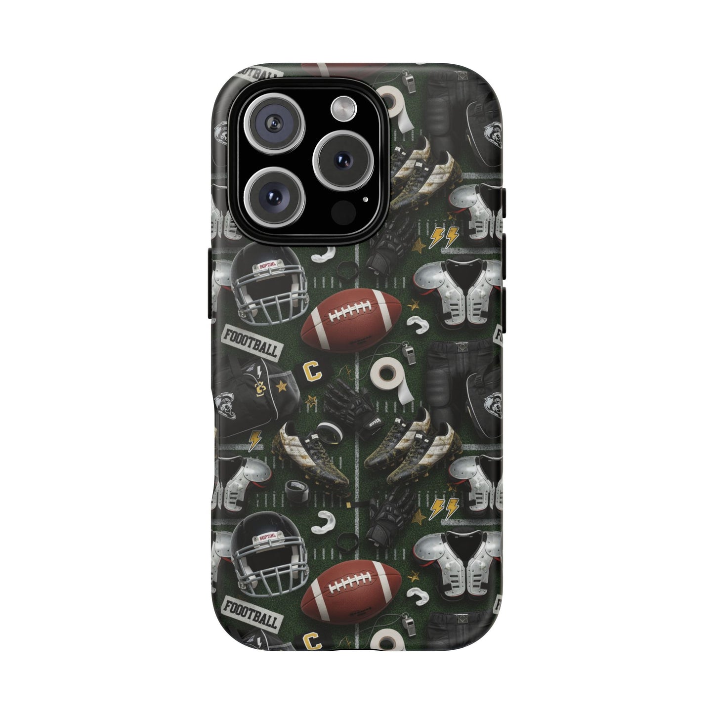 Football Pattern Phone Case – Sports Fan Tough Protective Game Day Case