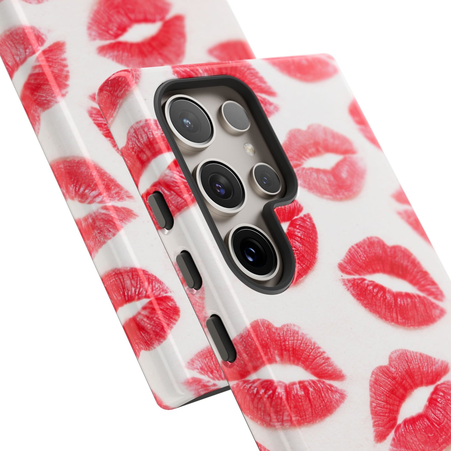 Red Lipstick Kiss Phone Case – Sexy Lip Print Pattern Tough Protective Cover