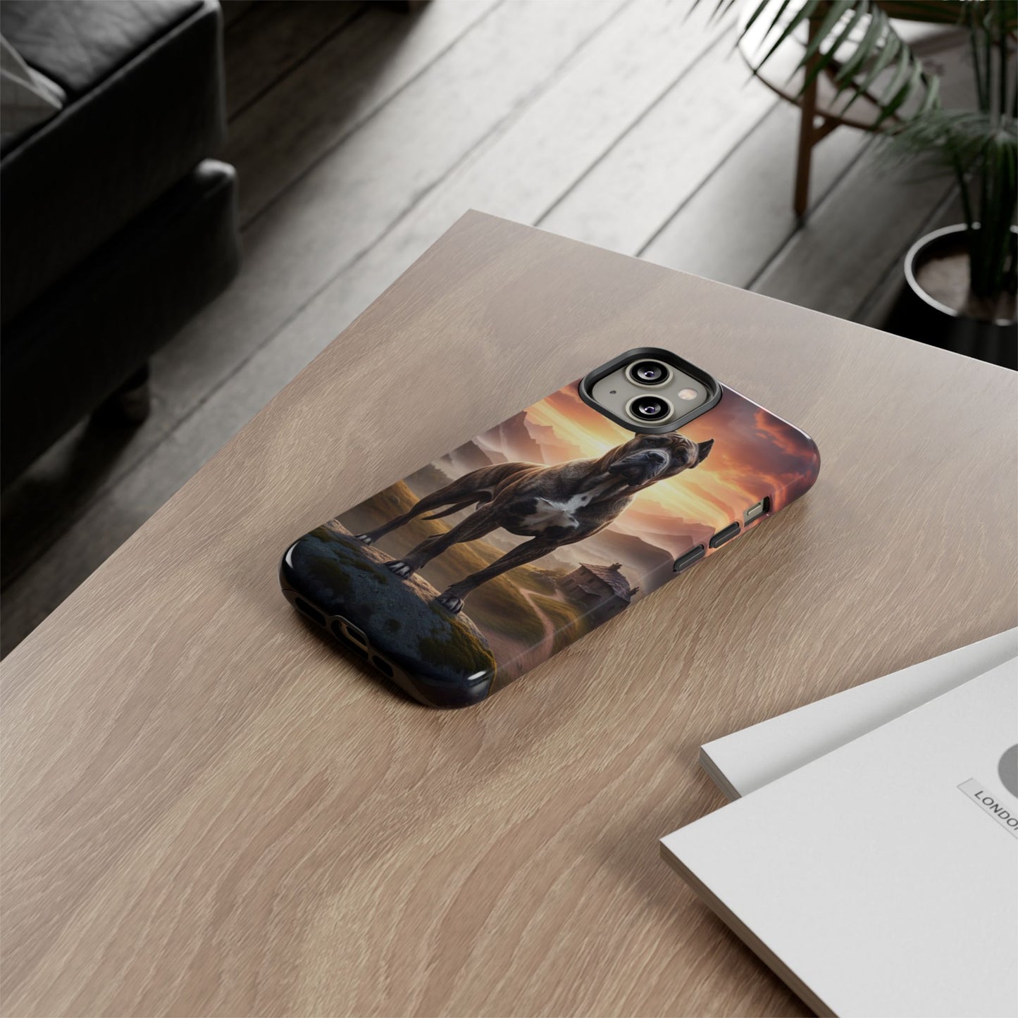 Cane Corso Phone Case – Guard Dog Sunset Tough Case (iPhone, Samsung, Pixel) | Dog Lover Gift
