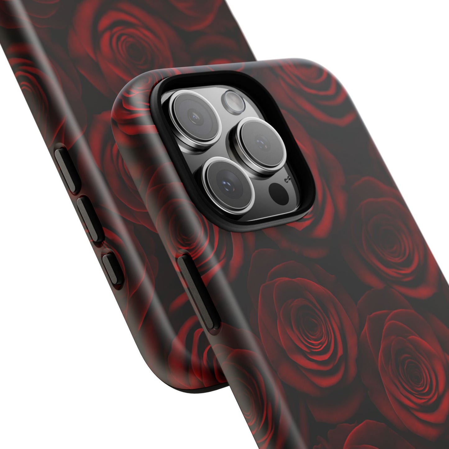 Dark Red Rose Phone Case – Gothic Floral Tough Case (iPhone, Samsung, Pixel)