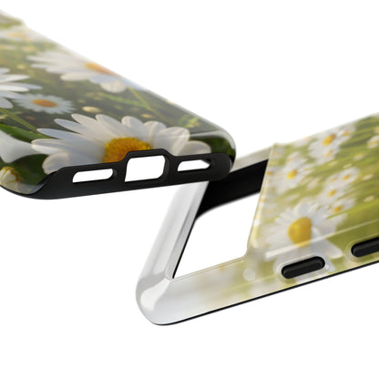Daisy Phone Case – Floral Spring Field Tough Protective Case (iPhone, Samsung, Pixel)