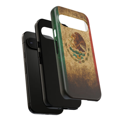 Vintage Mexico Flag Phone Case – Mexican Pride Grunge Flag Aesthetic Tough Case